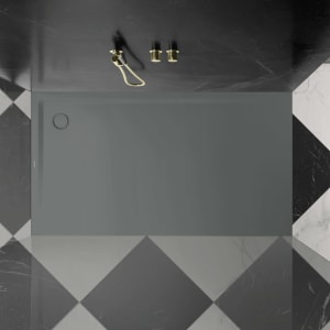 Kaldewei SUPERPLAN 1859-5 Duschwanne 100 x 120 cm mit Perl-Effekt, inkl. Wannenträger extraflach