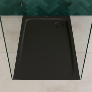 Kaldewei TEMPER Duschwanne 80 x 90 cm mit Invisibe Grip und Wannenträger extraflach
