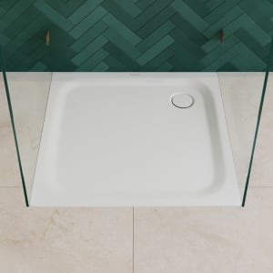 Kaldewei TEMPER Duschwanne 90 x 90 cm mit Invisibe Grip und Wannenträger