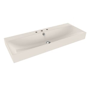 Kaldewei SILENIO Wandwaschtisch 3046 mit 1 x 3 Hahnlochbohrungen, 120 cm