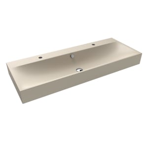 Kaldewei SILENIO Wandwaschtisch 3046 mit 2 x 1 Hahnlochbohrung, 120 cm