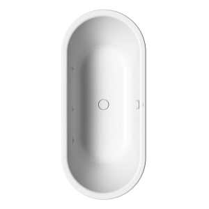 Kaldewei Centro Duo Oval 128-1 mit BODY Whirlsystem, Ab- und Überlauf mit Wassereinlauf