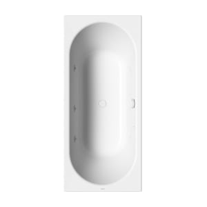 Kaldewei Classic Duo 107 Whirlpool mit BODY Whirlsystem, Ab- und Überlauf mit Wassereinlauf
