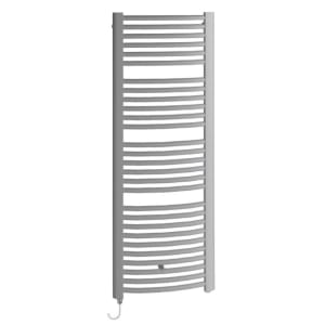 Kermi Basic R-E gebogen Badheizkörper 74,9 x 7 x 117,2 cm, mit Elektro-Set WWS links