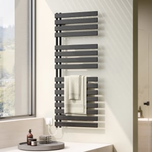 Kermi Credo Half flat -E Badheizkörper 60 x 103,9 cm, mit Elektro-Set FKS links