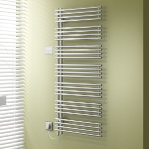 Kermi Diveo-E Badheizkörper 45 x 4,6 x 132 cm inkl. Elektro-Set WWS links