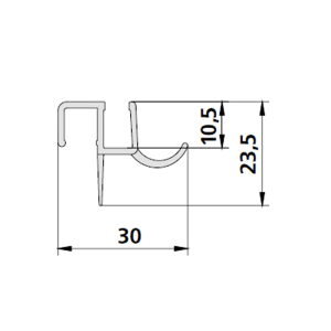 Kermi Nica Ersatz-Dichtleiste waagerecht