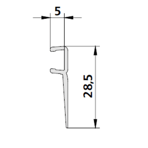 Kermi Nica Ersatz-Dichtung senkrecht für Festfeld
