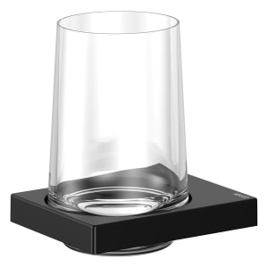 Keuco EDITION 11 Black Selection Glashalter mit Echtkristallglas