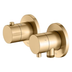 Keuco EDITION 400 Thermostatarmatur Set für 3 Verbraucher, mit Schlauchanschluss und Brausehalter