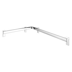 Keuco AXESS Eck-Dusch-/Wannenhandlauf aus Metall, 65 x 85 cm