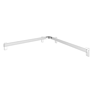 Keuco AXESS Eck-Dusch-/Wannenhandlauf aus Metall, 85 x 85 cm