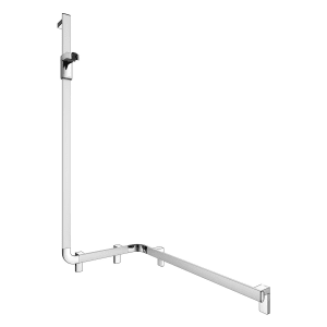 Keuco AXESS Eck-Duschhandlauf 90° mit Brausestange links, 53,1 x 85 x 130,1 cm