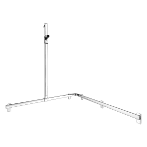 Keuco AXESS Eck-Duschhandlauf 90° mit Brausestange, 115 x 115 x 130,1 cm