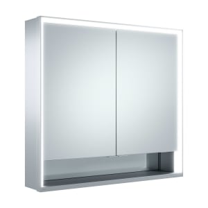 Keuco Royal Lumos Wandvorbau Spiegelschrank 80 x 73,5 cm, DALI-steuerbar, offene Ablage