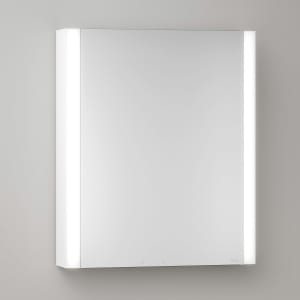 Keuco Royal Metis LED Aufputz-Spiegelschrank 60 x 71 cm mit Spiegelheizung, Türanschlag links