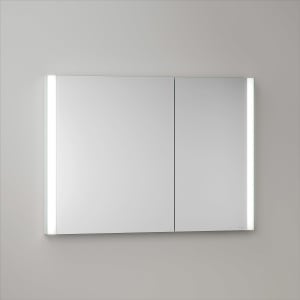 Keuco Royal Metis LED Unterputz-Spiegelschrank 100 x 71 cm, mit 2 Türen asymmetrisch