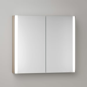 Keuco Royal Metis LED Aufputz-Spiegelschrank 80 x 71 cm, 2 Türen mit Spiegelheizung, französiche Ausführung