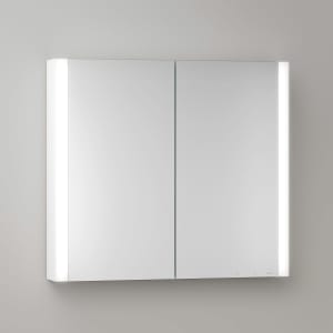 Keuco Royal Metis LED Aufputz-Spiegelschrank 80 x 71 cm, 2 Türen mit Spiegelheizung, französiche Ausführung