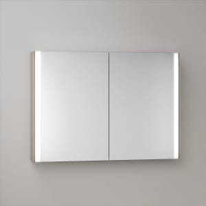 Keuco Royal Metis LED Aufputz-Spiegelschrank 100 x 71 cm mit 2 Türen, französiche Ausführung