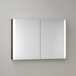 Keuco Royal Metis LED Aufputz-Spiegelschrank 100 x 71 cm mit 2 Türen, schweizer Ausführung