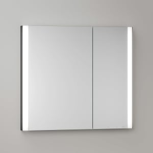 Keuco Royal Metis LED Unterputz-Spiegelschrank 80 x 71 cm, 2 Türen mit Spiegelheizung, asymmetrisch, schweizer Ausführung