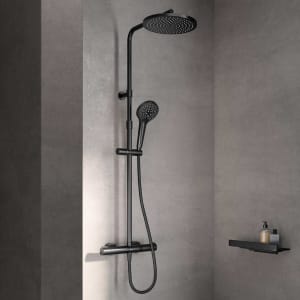 Keuco Plan Blue Thermostat-Brausemischer für AP Montage mit Kopfbrause