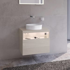 Keuco Stageline Waschtischunterbau 65 cm, ohne Hahnloch, mit LED-Fachbeleuchtung