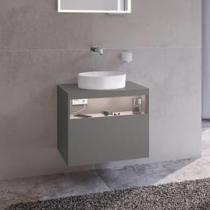 Keuco Stageline Waschtischunterbau 65 cm, ohne Hahnloch, mit LED-Fachbeleuchtung