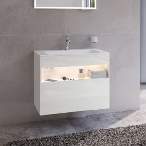 Keuco Stageline Waschtischunterbau 80 x 62,5 cm, mit 1 Auszug und LED-Fachbeleuchtung