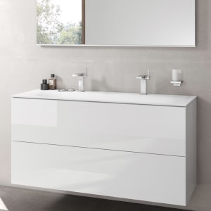 Keuco EDITION 11 Keramik-Doppelwaschtisch 140,5 cm mit 2 Hahnlöchern