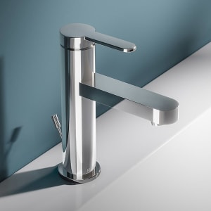 Keuco IXMO Flat Einhebel-Waschtischmischer 130, mit Zugstangen-Ablaufgarnitur