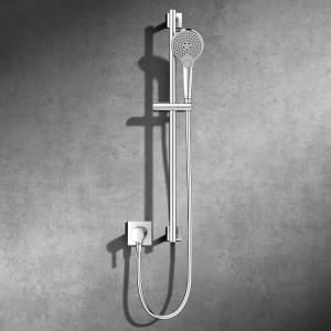 Keuco IXMO Unterputz Duschsystem mit Einhebel-Brausemischer, Handbrause und Brausestange, eckig