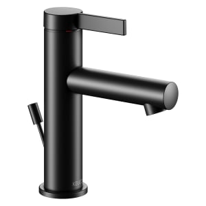 Keuco IXMO Pure Black Selection Einhebel-Waschtischmischer 100, mit Zugstangen-Ablaufgarnitur