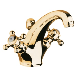 Kludi 1926 Waschtischarmatur DN 15 mit Ablaufgarnitur, Ausladung 14 cm