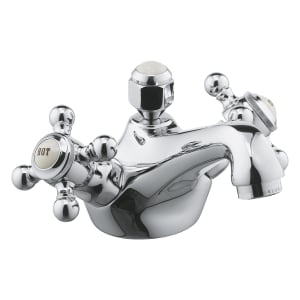 Kludi 1926 Waschtischarmatur DN 15 mit Ablaufgarnitur, Ausladung 12,5 cm