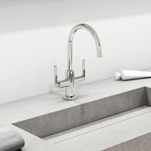 Kludi NOVA FONTE Puristic 1-Loch-Waschtischarmatur für Standmontage