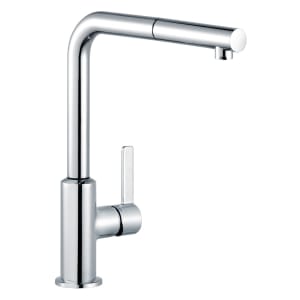 Kludi L-INE S Spültisch Einhandmischer seitlicher Steuerung, mit herausziehbarer Auslauf