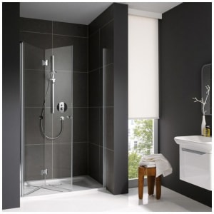 Koralle myDay Faltdusche NTFA für Nische Sonderanfertigung links