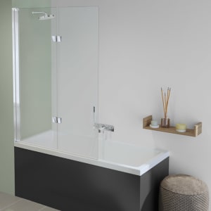 Koralle SL450 Falttür für Badewanne, Anschlag links, Typ BF2A L 100, 100 x 140 cm, mit GlasPlus