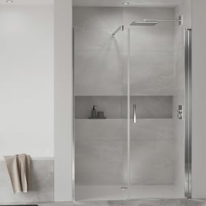 Koralle SL450 Pendeltür 1-flüglig mit Trennwand in Flucht rechts für Nische, Typ NPWWA R 160, 160 x 200 cm