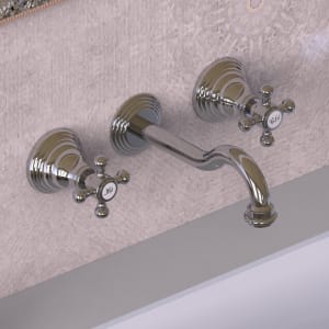 Kronenbach IOTA 2.0 Dreiloch-Waschtisch-Wandarmatur 17,5 cm