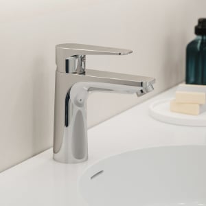 Kronenbach Radia 3.0 Waschtisch-Einhebelmischer mit Energiespar-Funktion, ohne Ablaufgarnitur, wassersparend