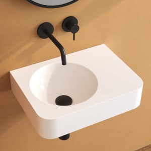 Kronenbach Stone Handwaschbecken 45 x 33 cm Becken links ohne Hahnlochbohrung