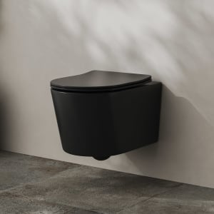 Kronenbach Tube Wand-WC spülrandlos mit Rotationsspülung und WC-Sitz slim