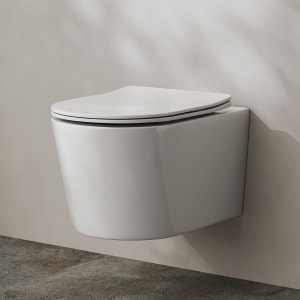Kronenbach Tube Wand-WC spülrandlos mit Rotationsspülung und WC-Sitz slim