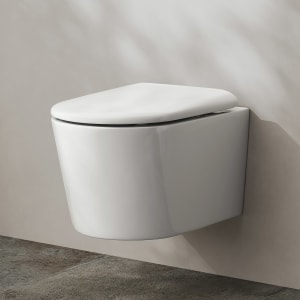 Kronenbach Tube Wand-WC spülrandlos mit Rotationsspülung und WC-Sitz wrapover