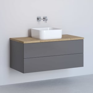 Kronenbach Cube Waschtischkonsole 101 cm mit 2 Auszügen und TIP-ON