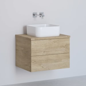 Kronenbach Cube Waschtischkonsole 61 cm mit 2 Auszügen und TIP-ON