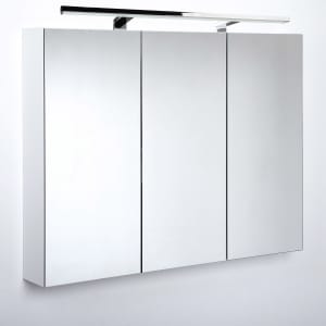 Kronenbach Plana 2.0 Spiegelschrank 120 cm mit 3 Türen und LED-Aufsatzleuchte